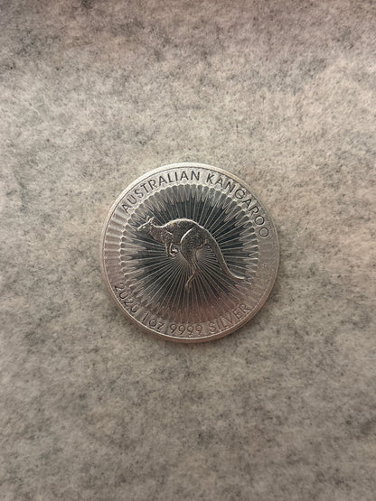 2020 Australian Kangaroo Silver Coin | 1 oz .9999 Fine Silver | Bullion