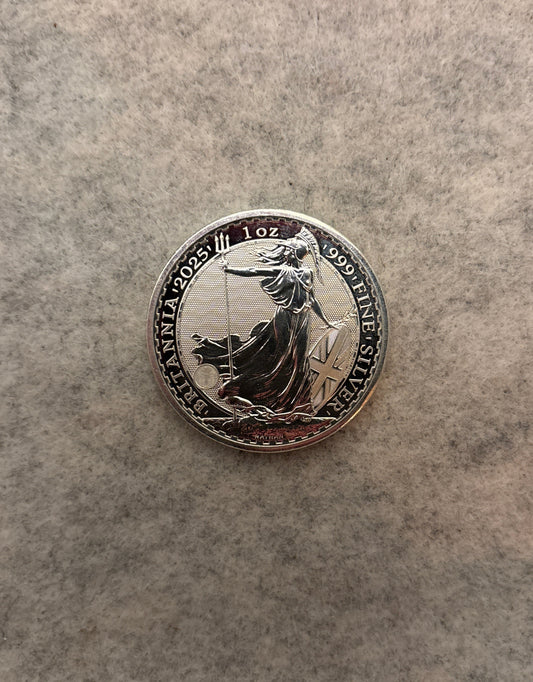 2025 Silver Britannia 1 oz | .999 Fine Silver | CGT Free | UK Coin